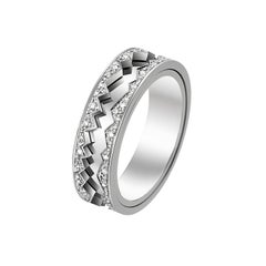 Akillis Capture in Motion Ring 18 Karat White Gold White Diamonds