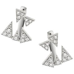 Akillis Capture Me Studs 18 Karat White Gold Set White Diamonds