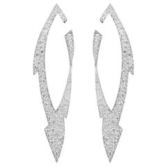 Akillis Tattoo Earrings White Gold White Diamonds