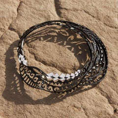 Akillis Tattoo High Jewellery Necklace Black Gold White and Black Diamonds