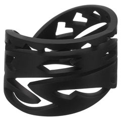 Akillis Tattoo Ring Black Titanium