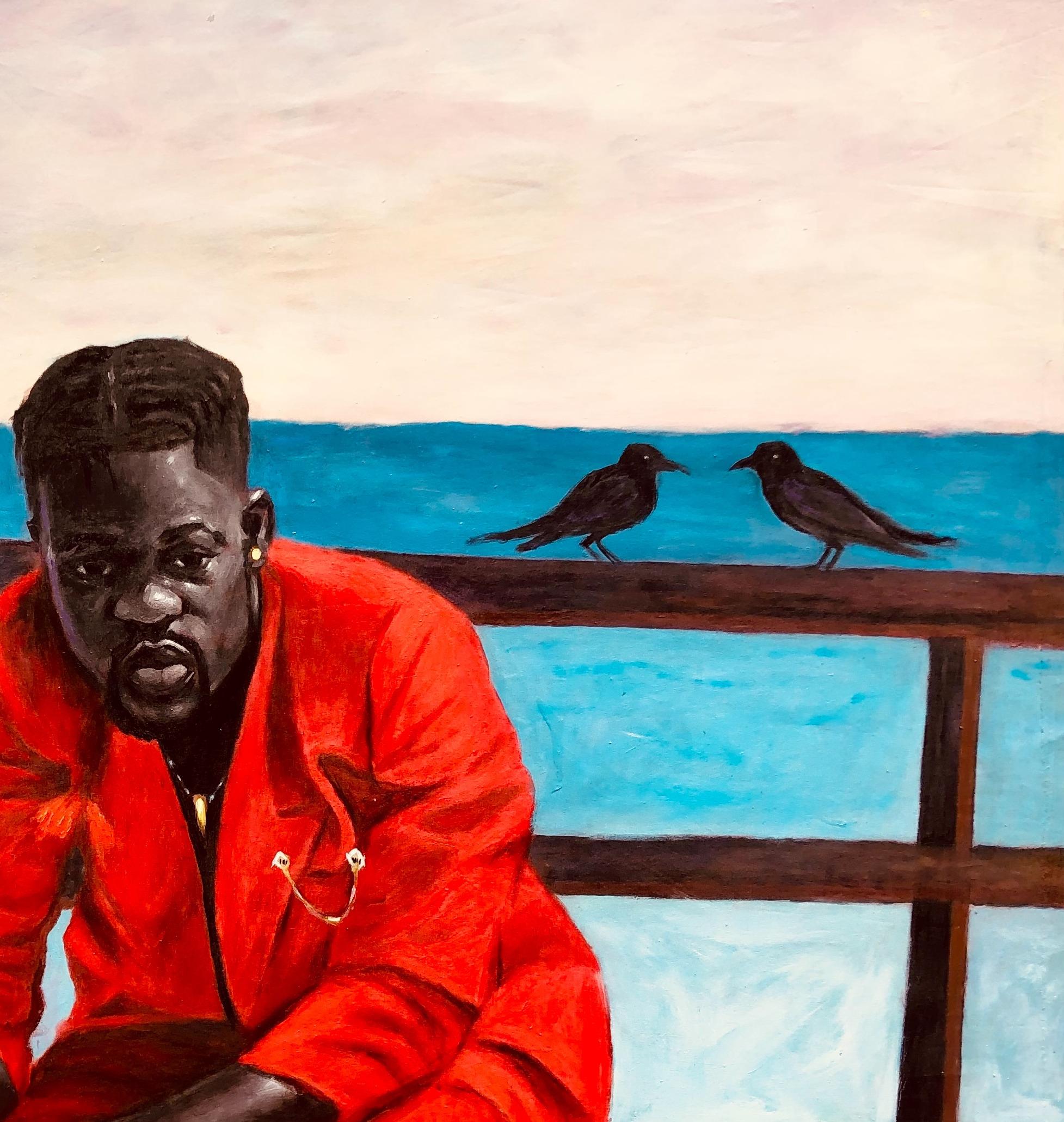 Alone Not Alone - Contemporary Painting by Akinboye Akinola Peter