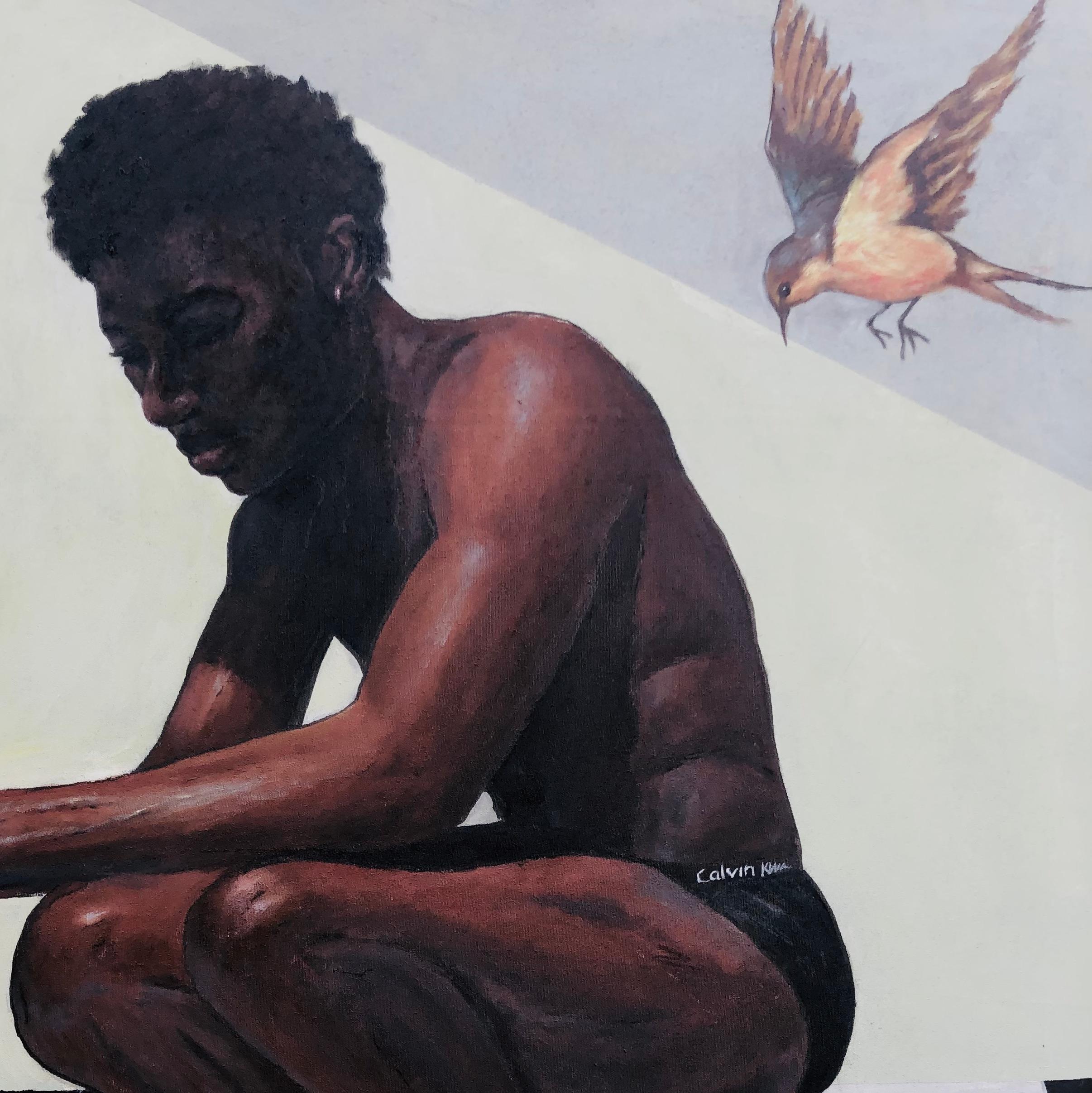 Diaphanous - Contemporary Painting by Akinboye Akinola Peter
