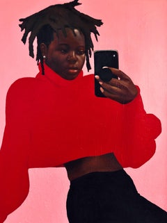 Despedidas - Siglo XXI, Contemporáneo, Figurativo, Moda, Mujer, Amor, Teléfono