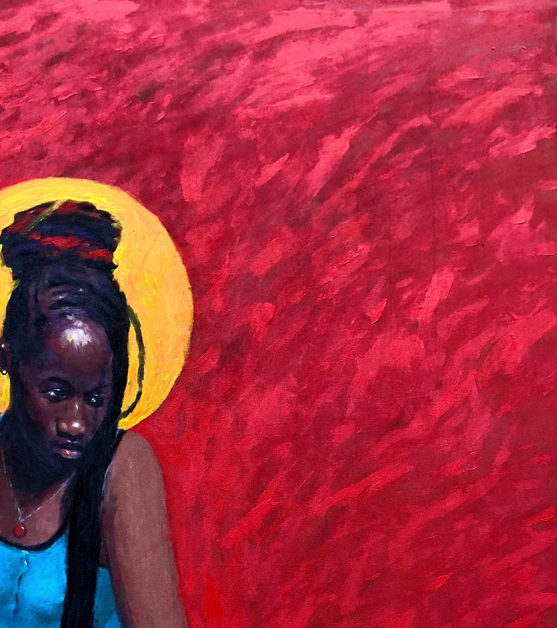Last Shot - Contemporary Painting by Akinboye Akinola Peter