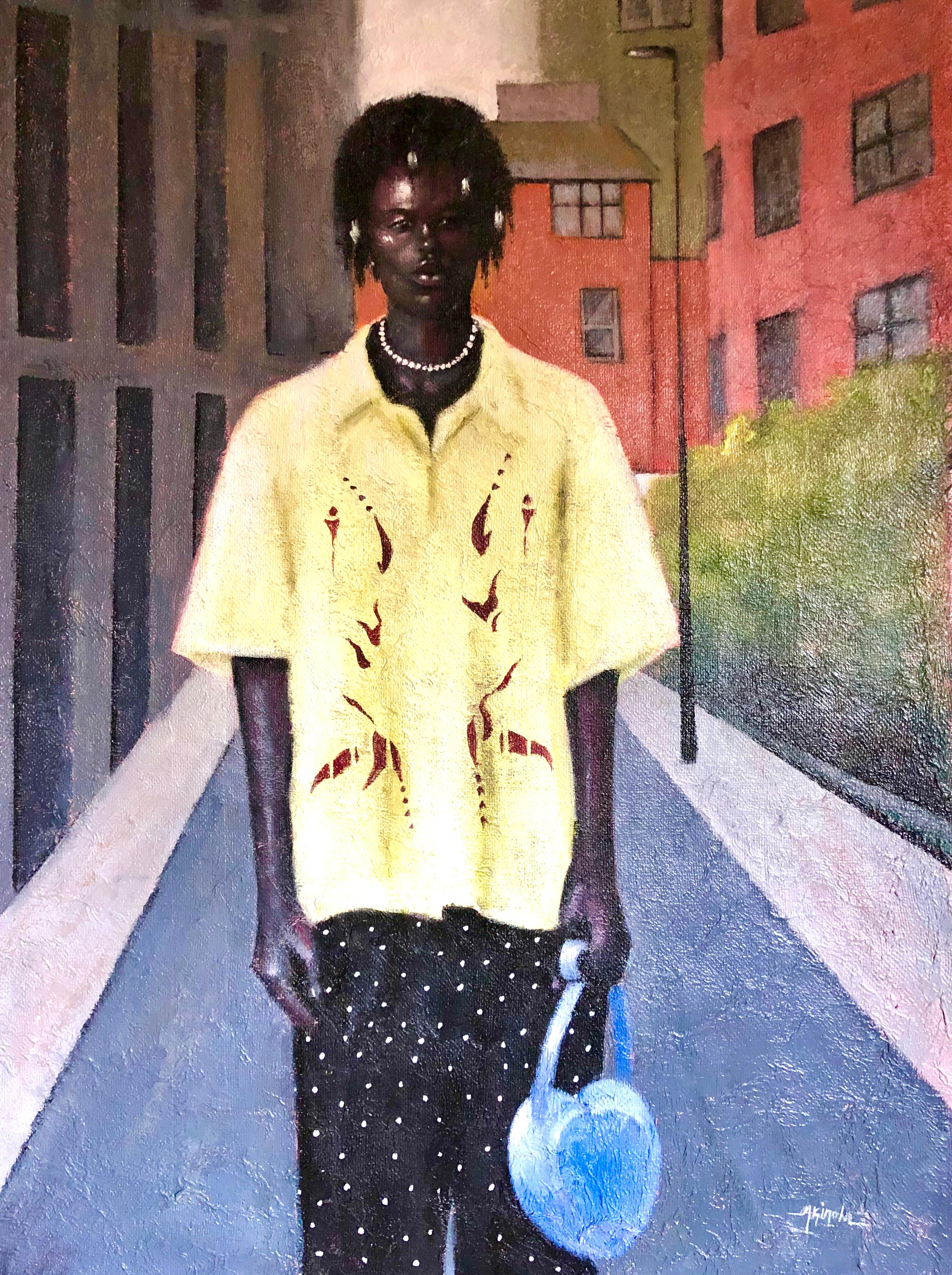 Akinboye Akinola Peter Figurative Painting - Nostalgia