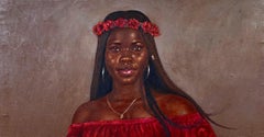 Red Memories - 21st Century Contemporary, Figurative Portrait, Fashion, Women