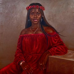 Red Memories - 21st Century Contemporary, Figurative Portrait, Fashion, Women