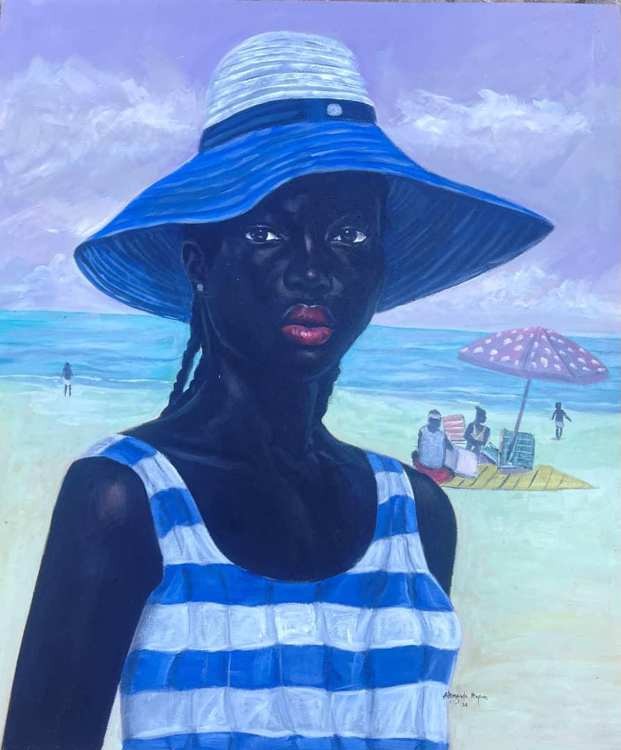 Beach Summer - Painting, Acrylic on canvas