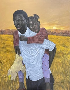 Liebe und Verbundenheit – 21. Jahrhundert, Zeitgenössisch, Figuratives Porträt, Afrika, Eltern