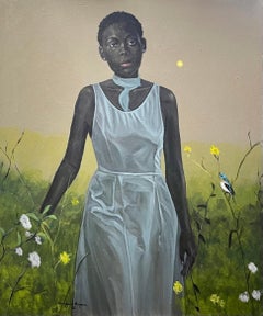 Nicht allein 4 – 21. Jahrhundert, Zeitgenössisch, Figuratives Porträt, Afrika, Modern