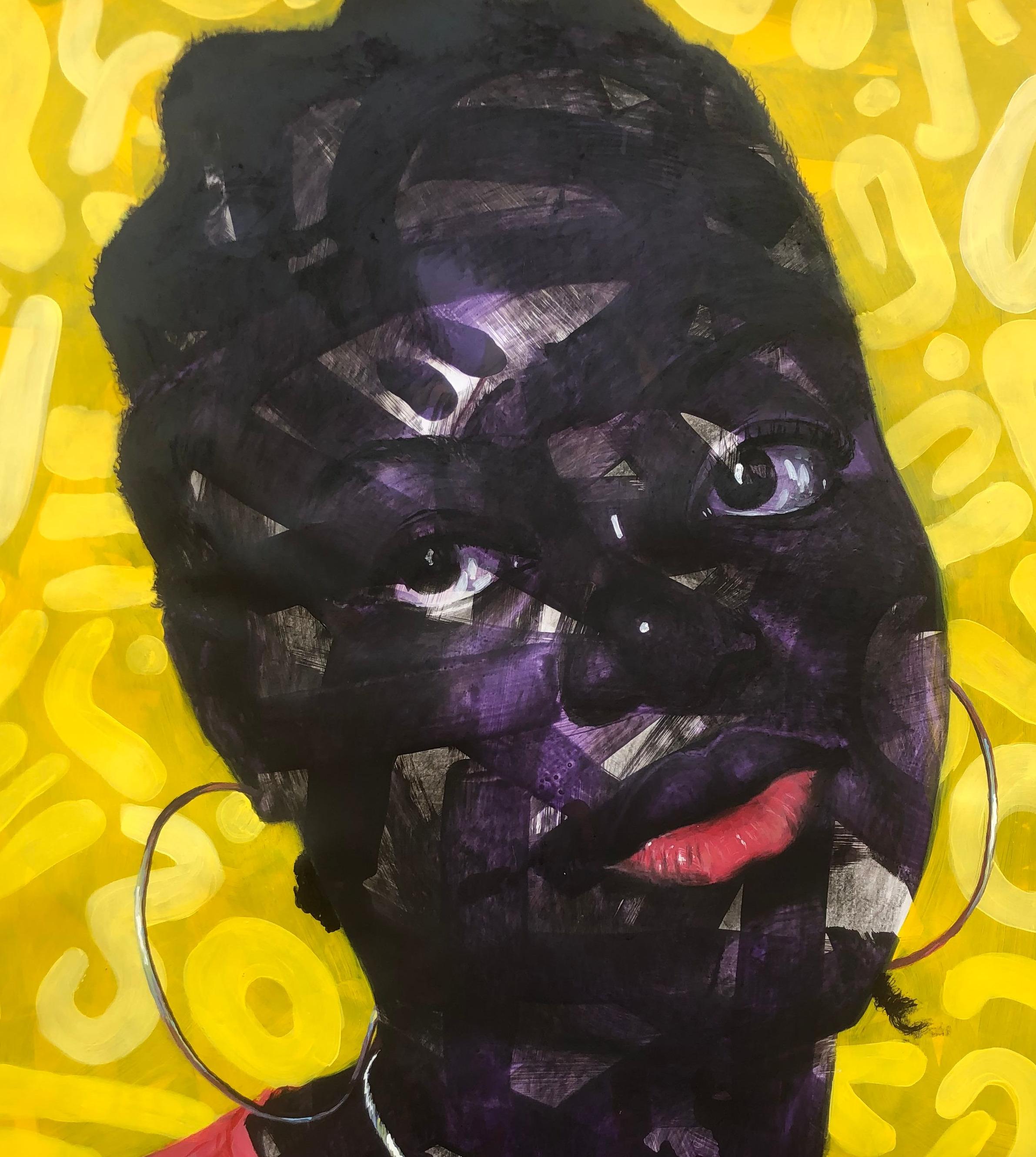 I Once Got A Flower - Painting by Akinola Taoheed
