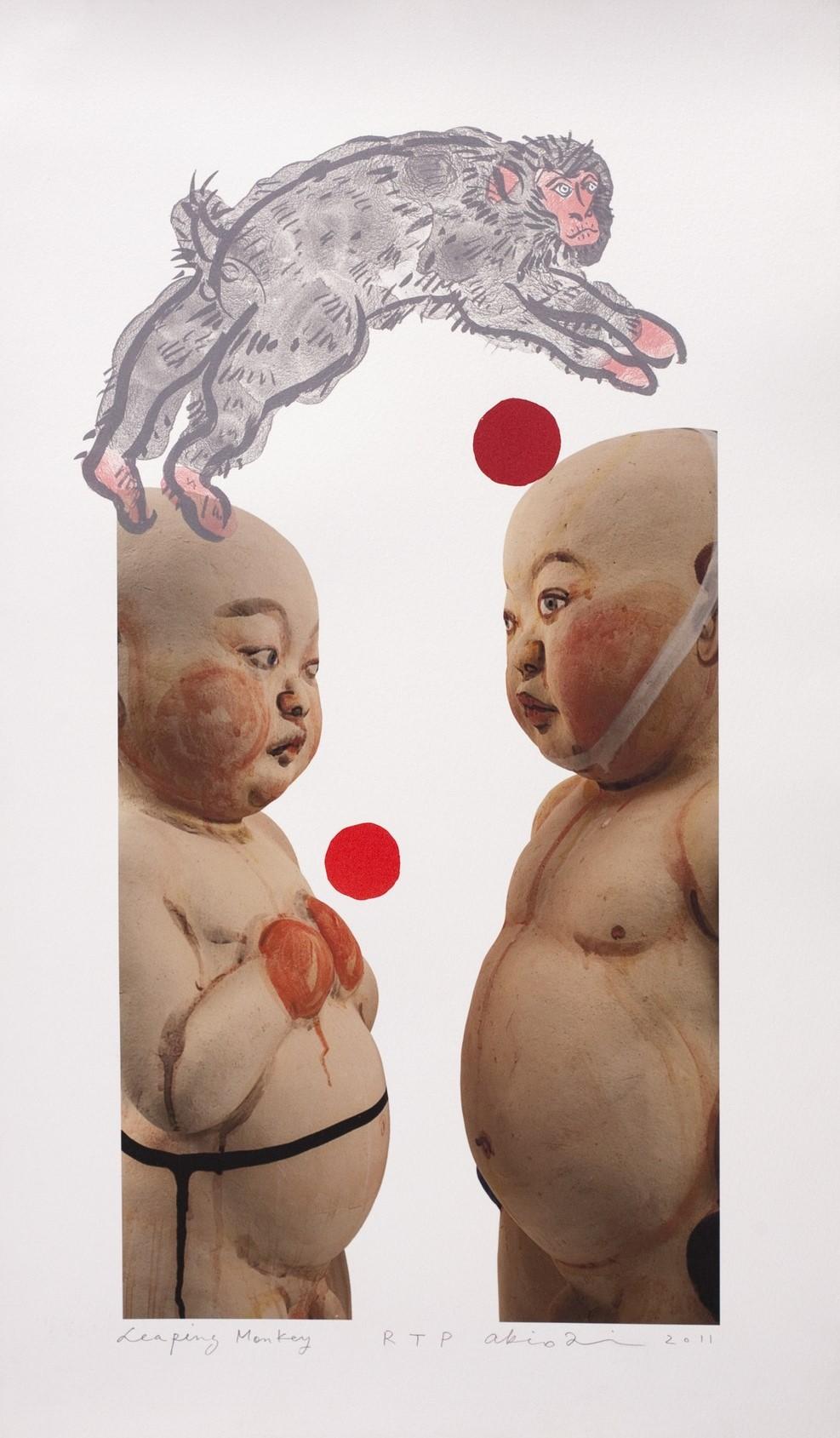 Série d'entreprises singes - Print de Akio Takamori
