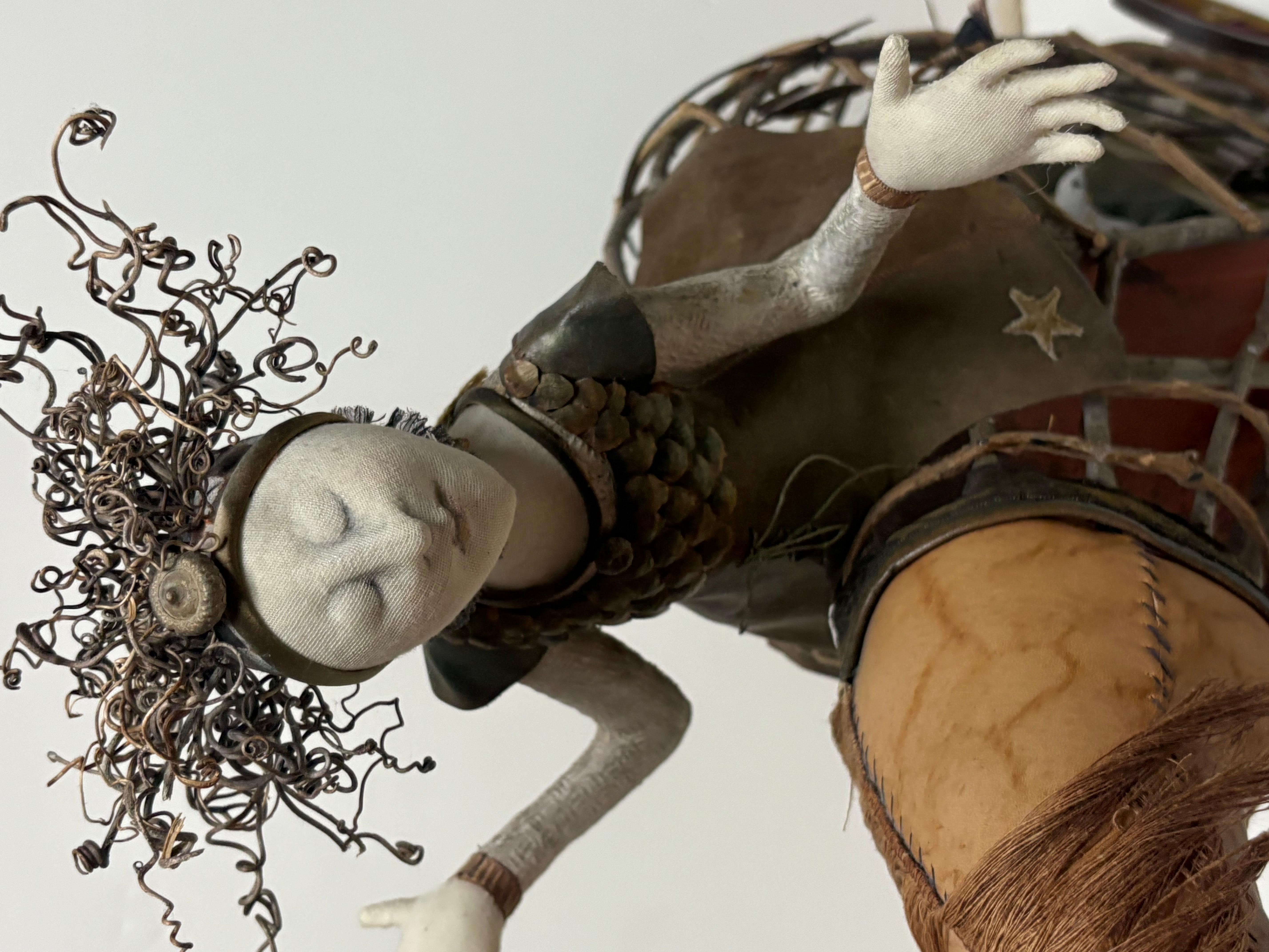 “Lady On Horse Carrying Child Sculpture” For Sale 1