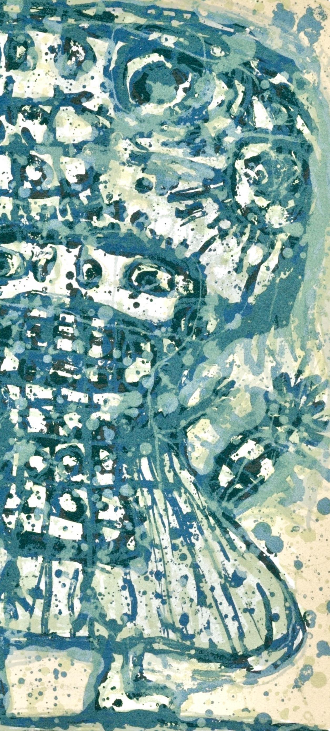 Enfant, Grabados de la imprenta Mourlot - Figurative Print Gris de Akira Kito