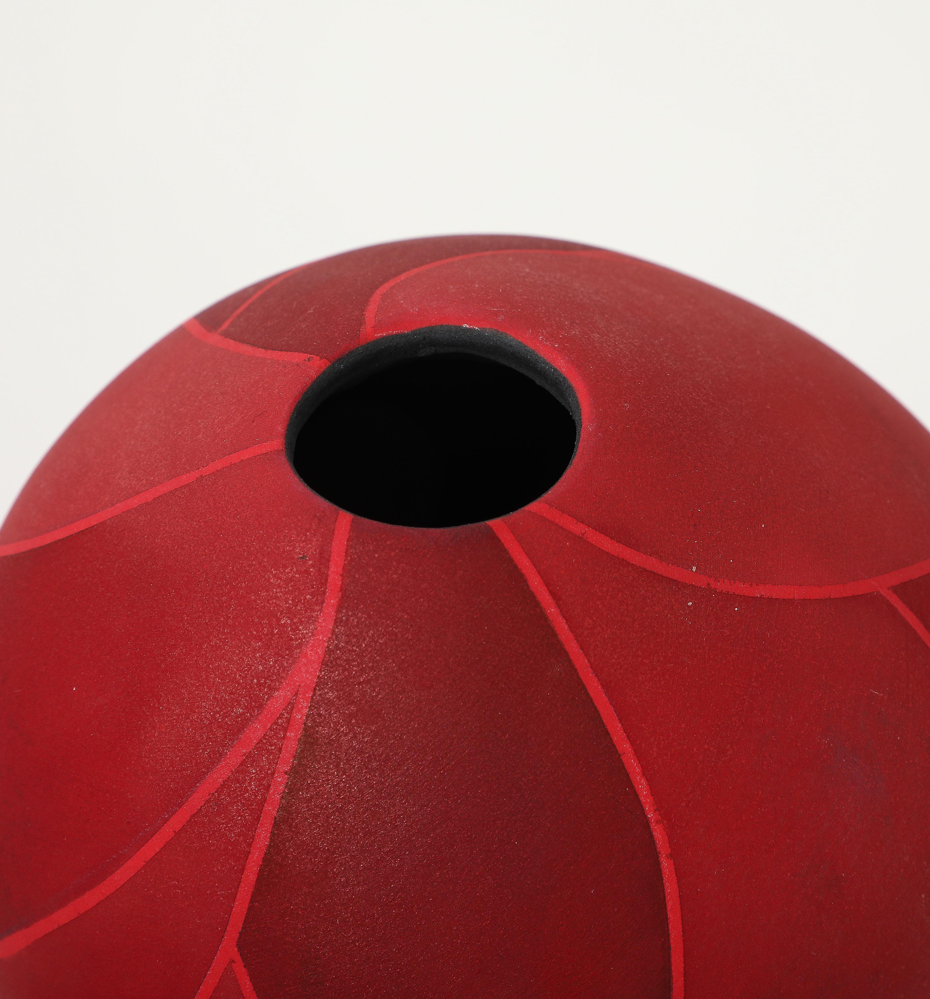 Akira Yamada, Burning Red Vessel no. 6 (猩々緋彩器 no. 6), 2024 in vendita 2