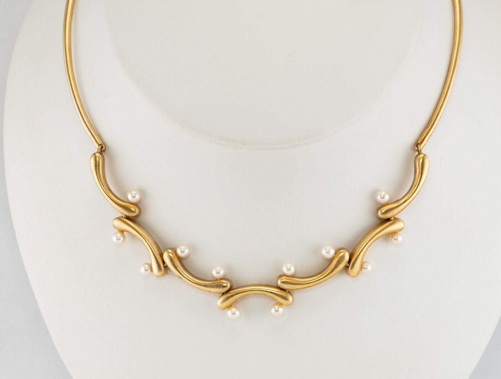 Akiyo Matsuoka Akoya Perlen-Halskette-Armband Set 18K Gold Damen im Angebot