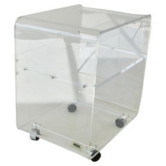 Akko Acrylic Waterfall Rolling Bar Cart