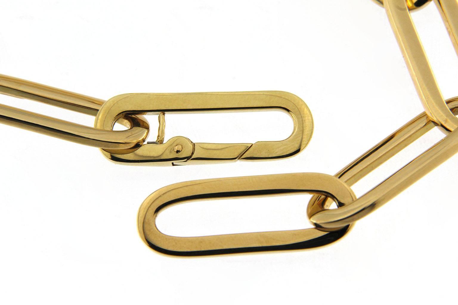 Alex Jona 18 Karat Yellow Gold Link Chain Bracelet In New Condition In Torino, IT
