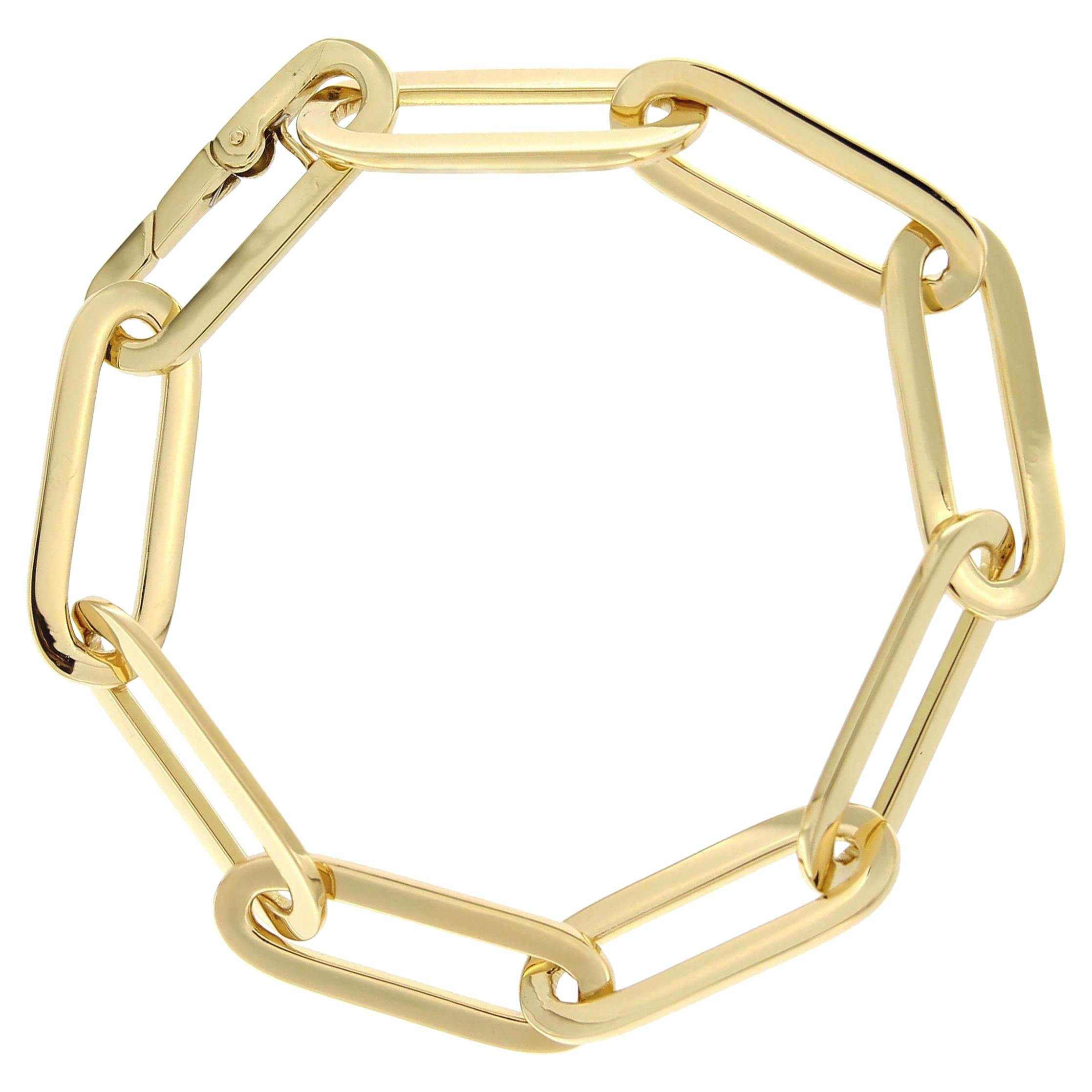 Alex Jona 18 Karat Yellow Gold Link Chain Bracelet