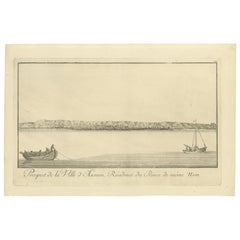 Akmin on the Nile, Residence of the Prince – Antique Egypt Engraving, c.1755