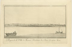 Akmin on the Nile, Residence of the Prince – Antique Egypt Engraving, c.1755
