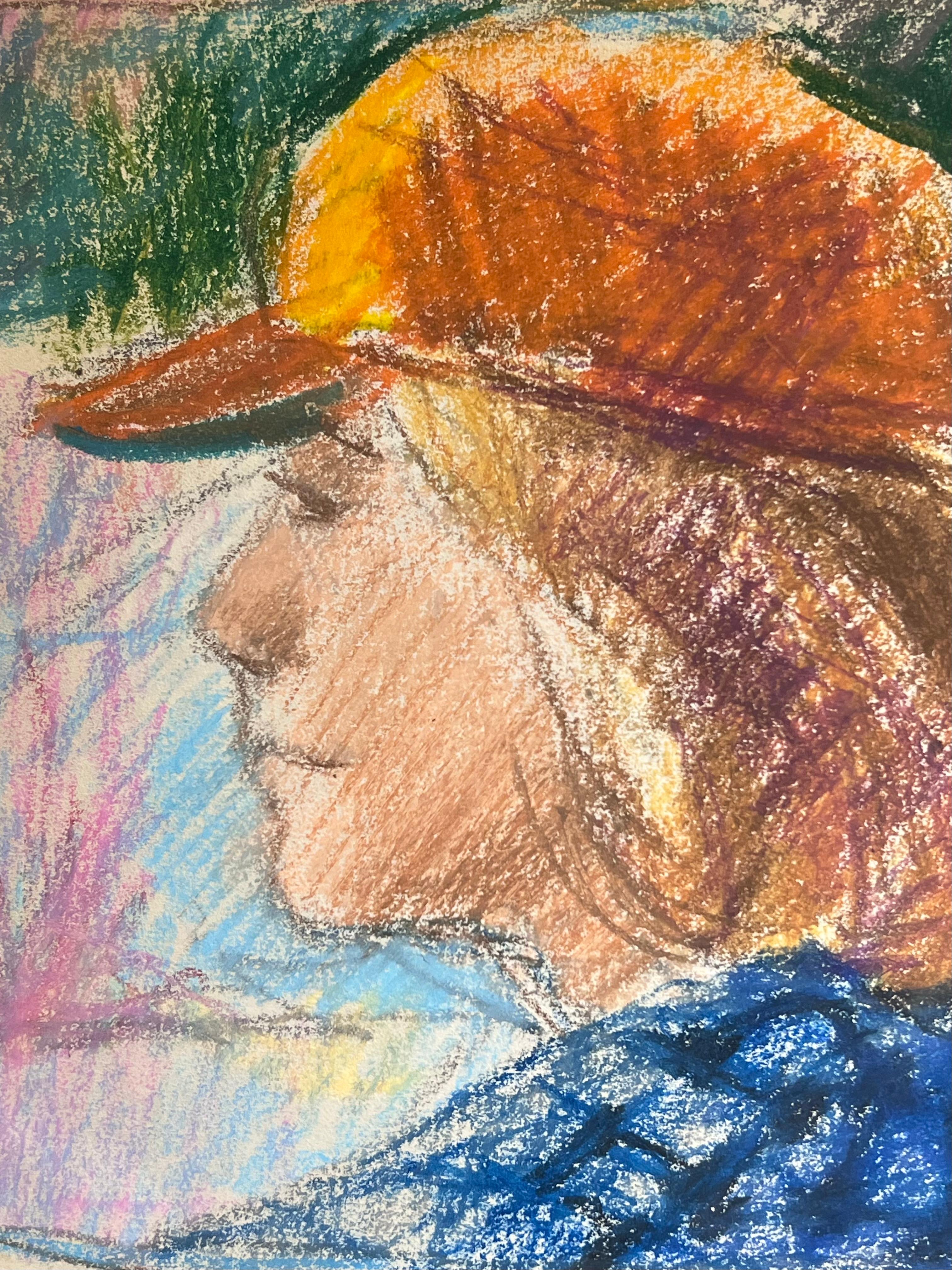 Portrait d'une fille avec une casquette plate
par Akos Biro (hongrois 1911-2002)
peinture au pastel sur papier d'artiste, non encadrée
peinture : 9 x 12 pouces           
provenance : succession de l'artiste, France
état : bon et moyen état

Superbe