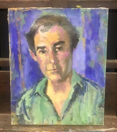 AKOS BIRO (HUNGARIAN 1911-2002) PIÈCE D'EXPRESSIONNISTE SIGNÉE - PORTRAIT DE MALE