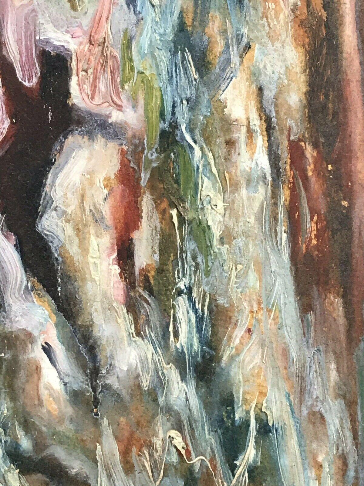 AKOS BIRO (HUNGARIAN 1911-2002) FIGURE D'ARTISANAT EXPRESSIONniste FRANÇAIS SIGNÉE SUR LES PIÈCES ASTRACT - Abstrait Painting par Akos Biro