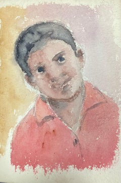 Ritratto astratto colorato, dipinto originale dell'Espressionismo francese