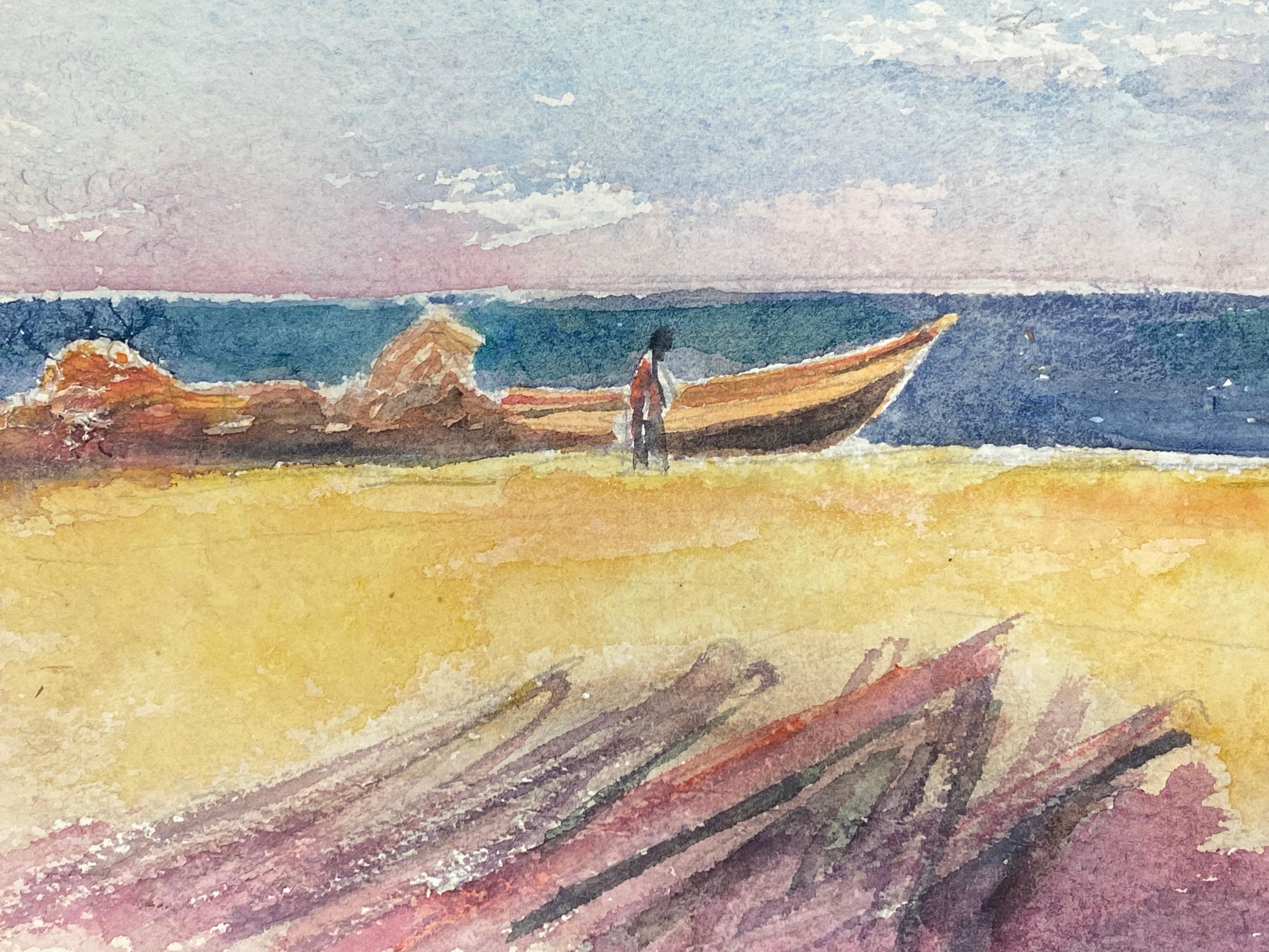AKOS BIRO (UNGHERESE 1911-2002)
pittura ad acquerello/guazzo
dimensioni: 7,5 x 11 pollici

Bellissimo dipinto originale e colorato del famoso e apprezzato pittore ungherese-francese Akos Biro (1911-2002).

Il dipinto ha una provenienza impeccabile: