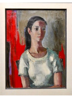 Portrait of a French Woman Oil Painting Hungarian Master A. Biro French Beauty