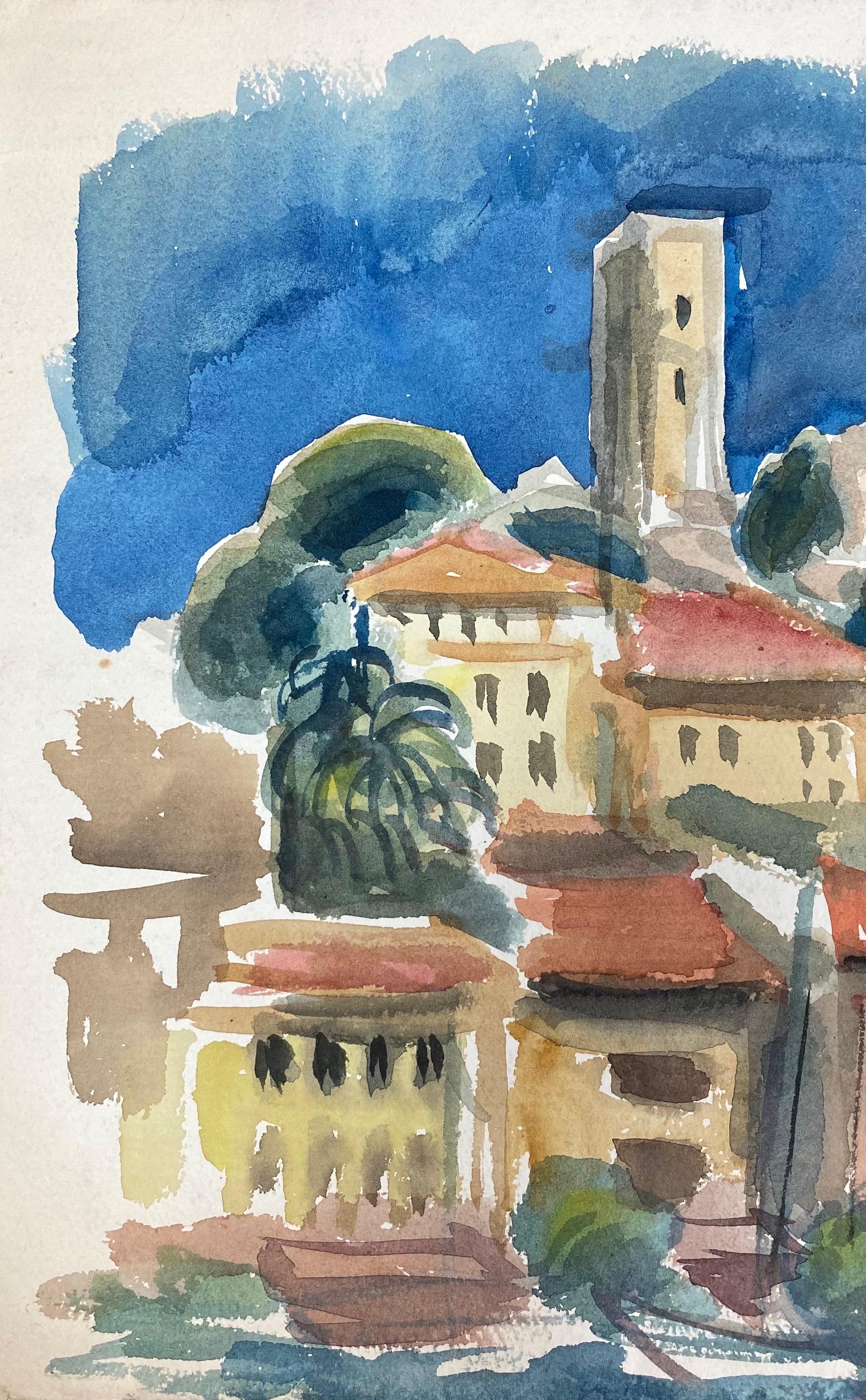 Provenza Porto di pesca Pittura originale espressionista francese