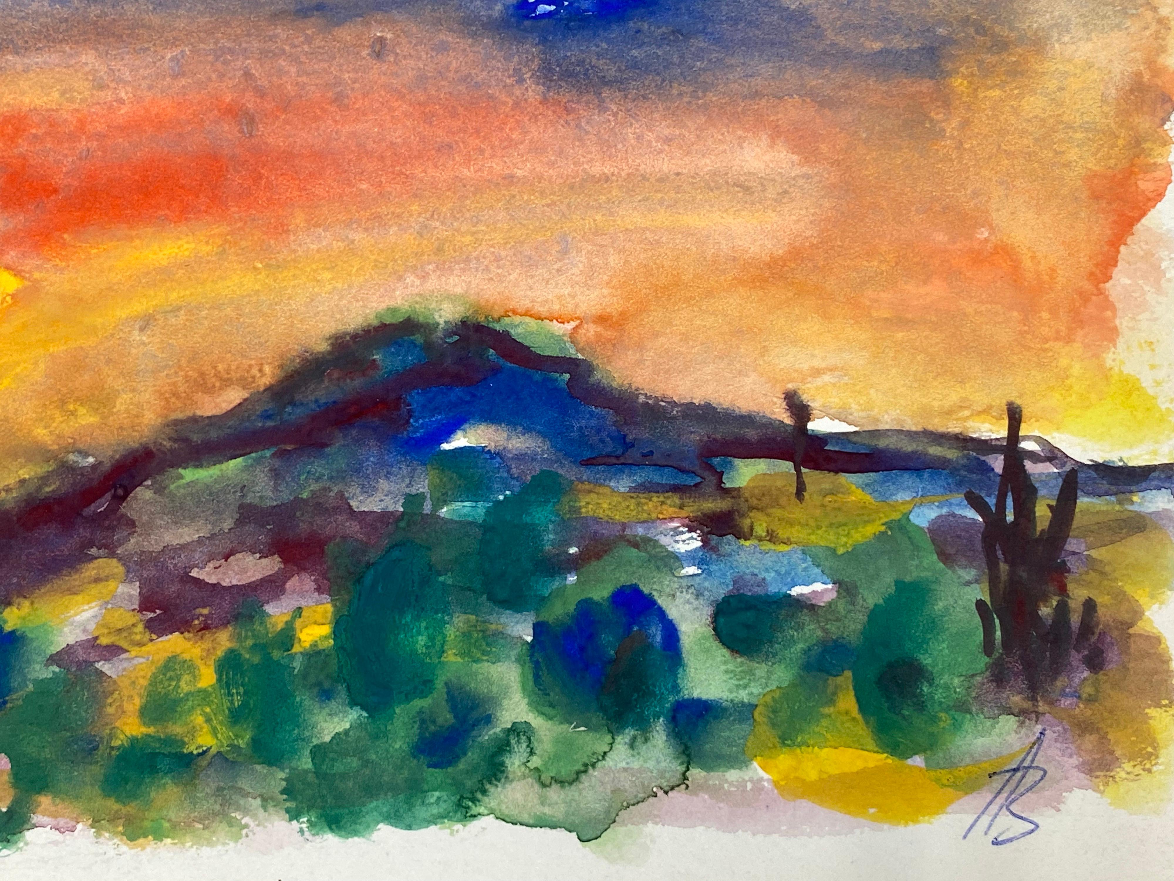 AKOS BIRO (UNGHERESE 1911-2002)
dipinto ad acquerello/guazzo su cartoncino, firmato
dimensioni: 7,75 x 10,75 pollici

Bellissimo dipinto originale e colorato del famoso e apprezzato pittore ungherese-francese Akos Biro (1911-2002).

Il dipinto ha