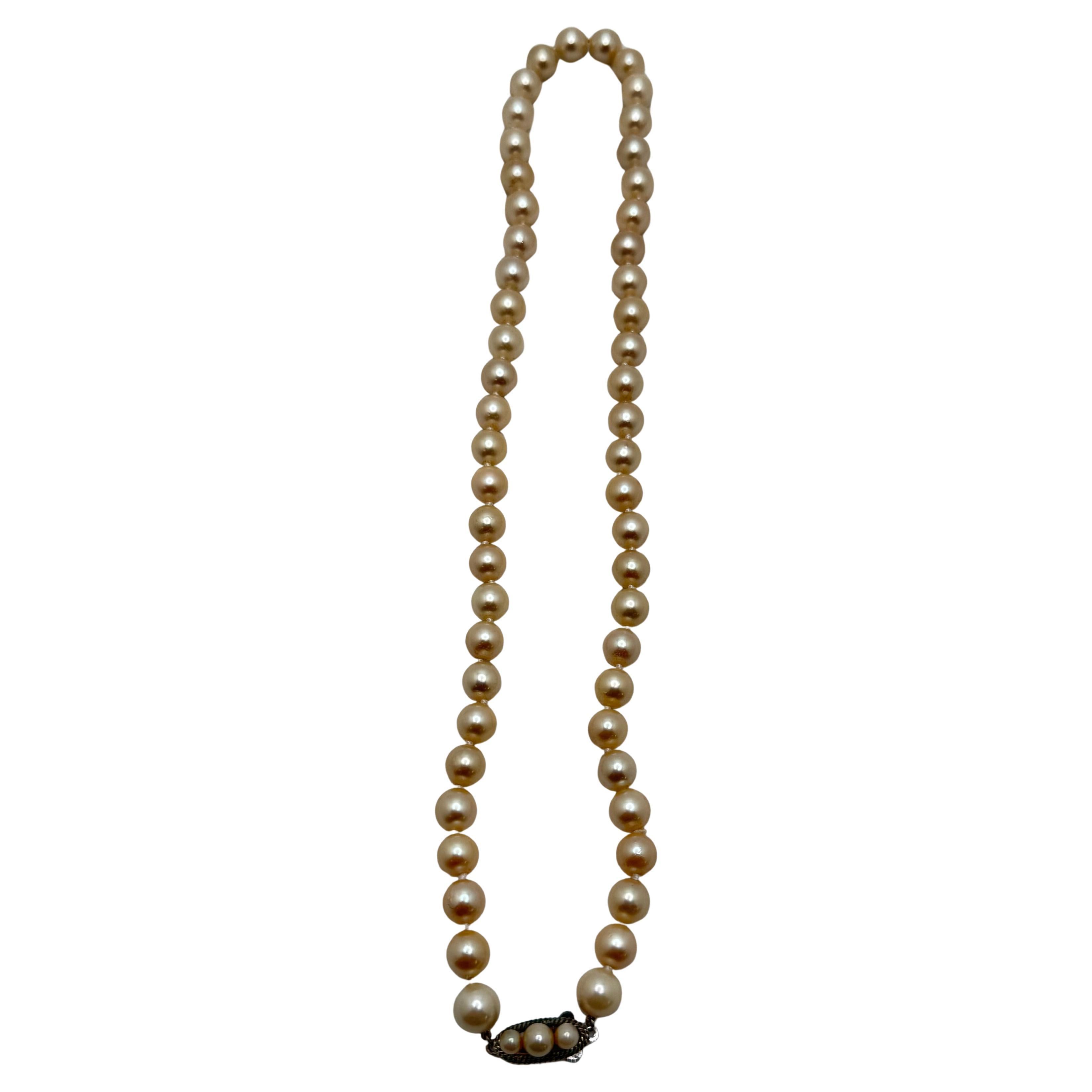 Akoya Cream Pearl Necklace