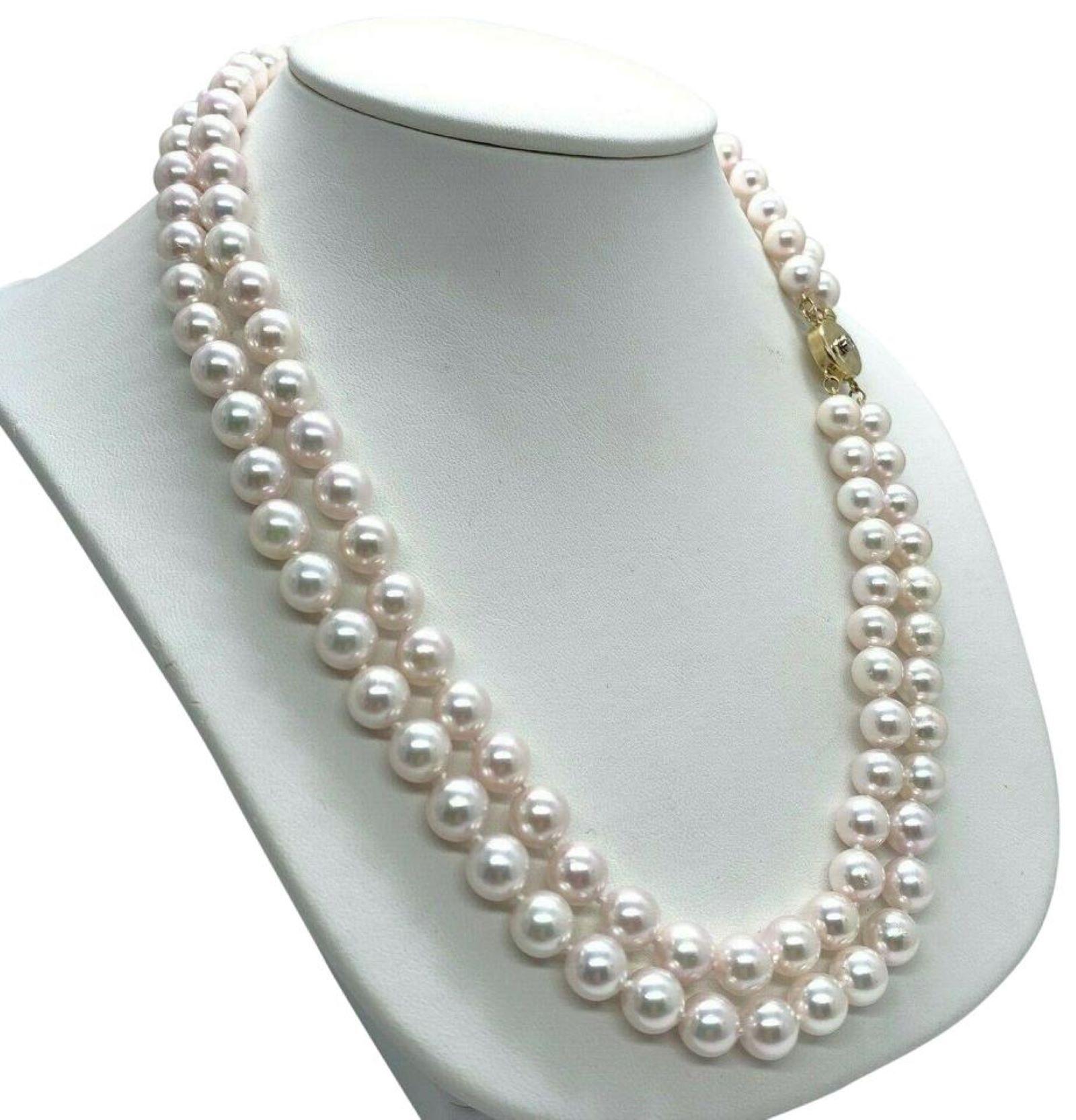 Certificate #201920209

Certified $5,950 Unique High Fashion Authentic Fine Quality Akoya White PEARL 14 KT Gold Double Strand NECKLACE

This is a One of a Kind Unique Custom Made Glamorous Piece of Jewelry!!

Nothing says, “I Love ❤️ you” more than
