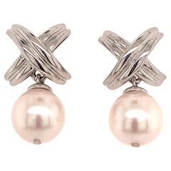 Pendants d'oreilles Akoya en or 14 carats certifiés