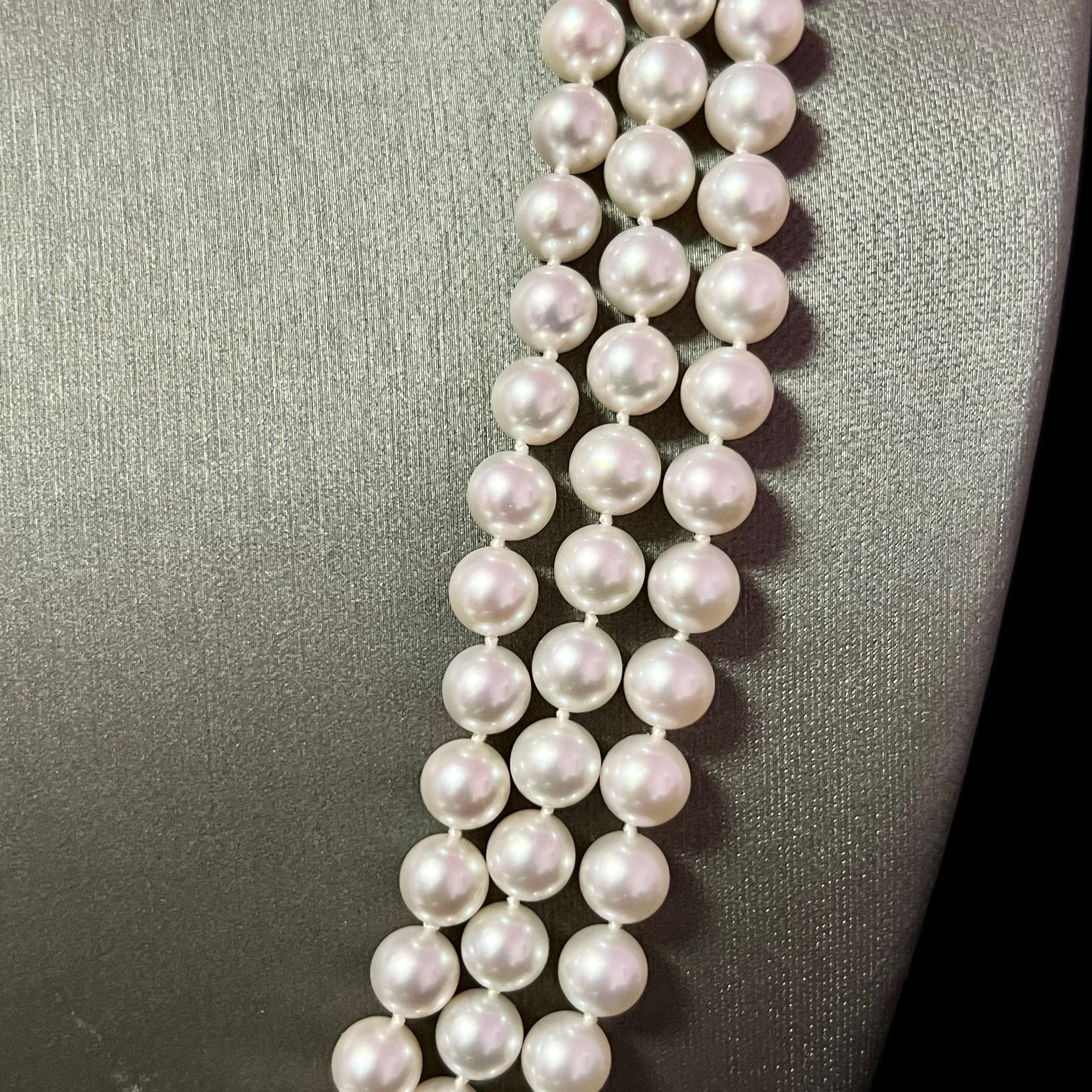 pearls with side pendant