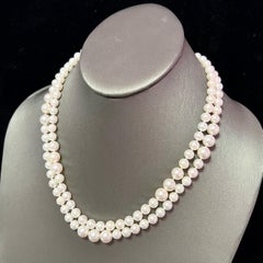 Collar de Diamantes Perla Akoya Oro 14k W 0.66 TCW Certificado