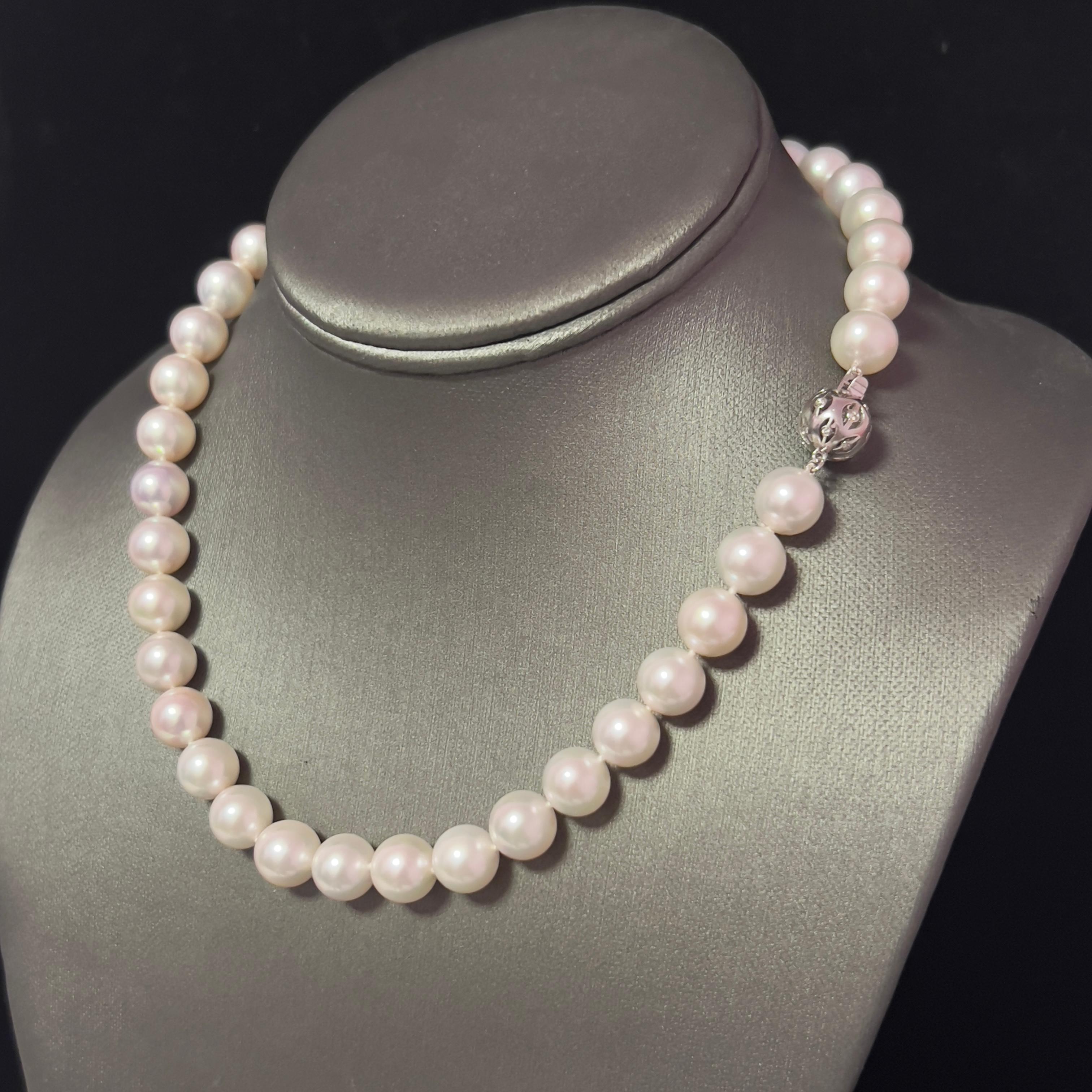 Akoya Pearl Diamond Necklace 16