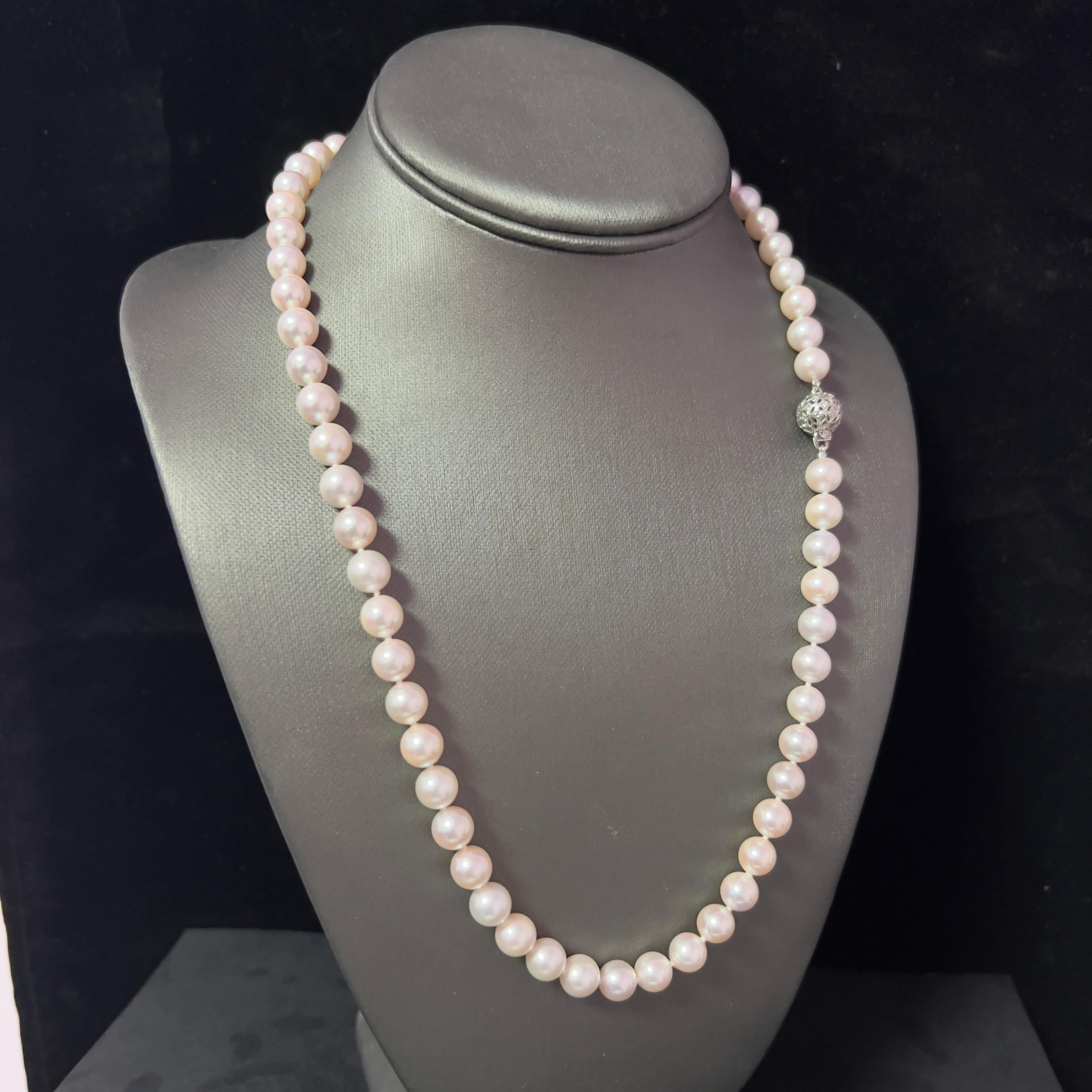 Akoya Pearl Diamond Necklace 22