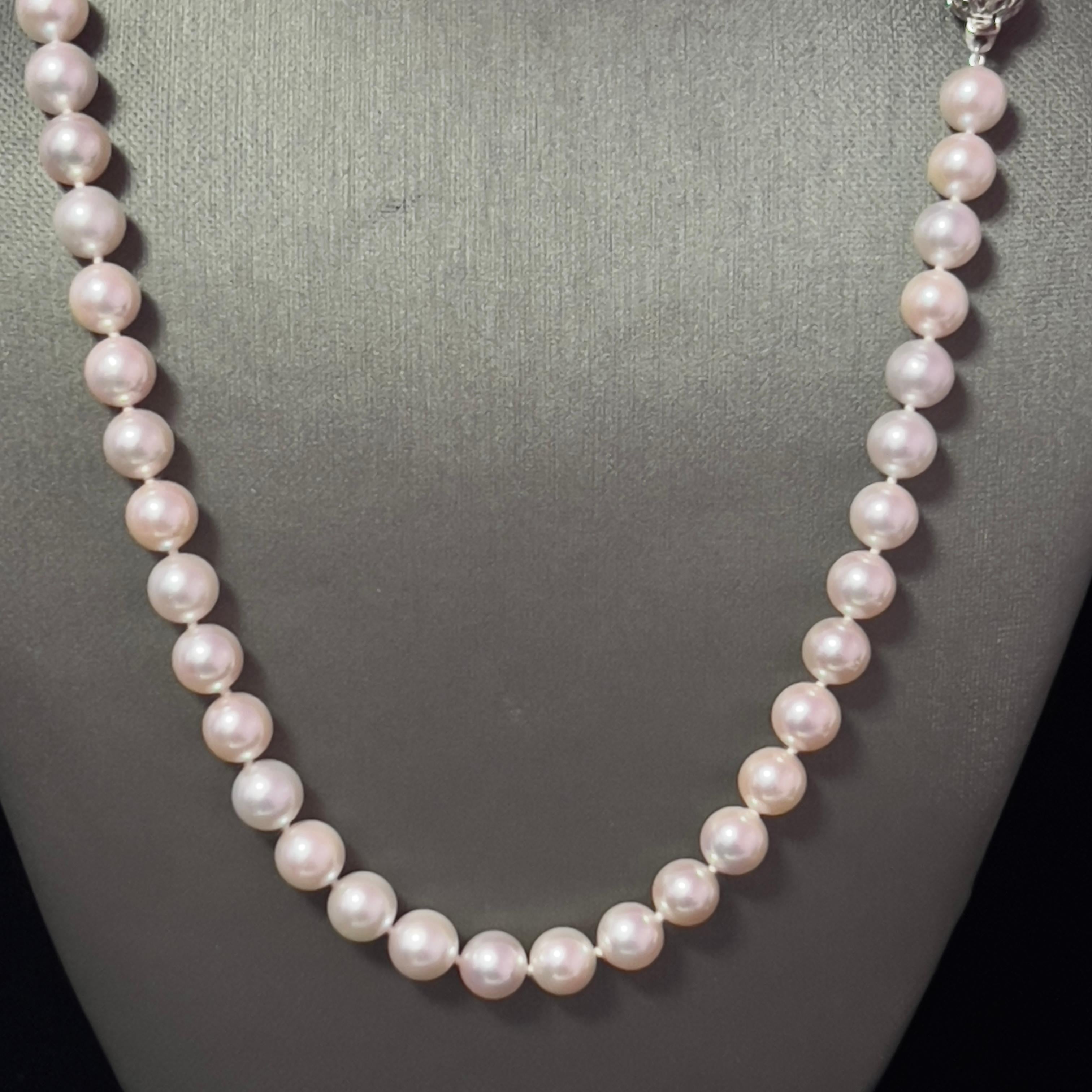 Akoya Pearl Diamond Necklace 22