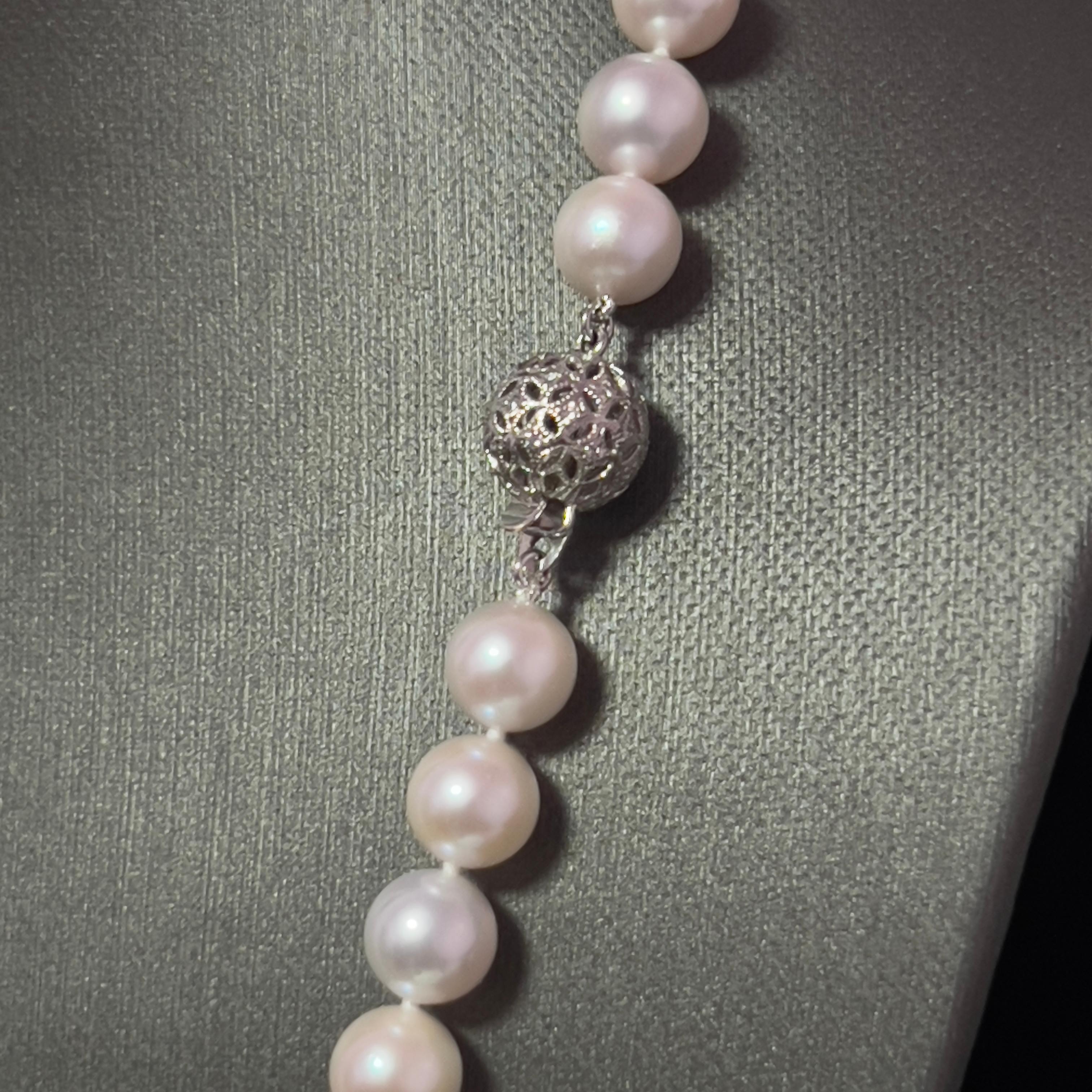 Akoya Pearl Diamond Necklace 22