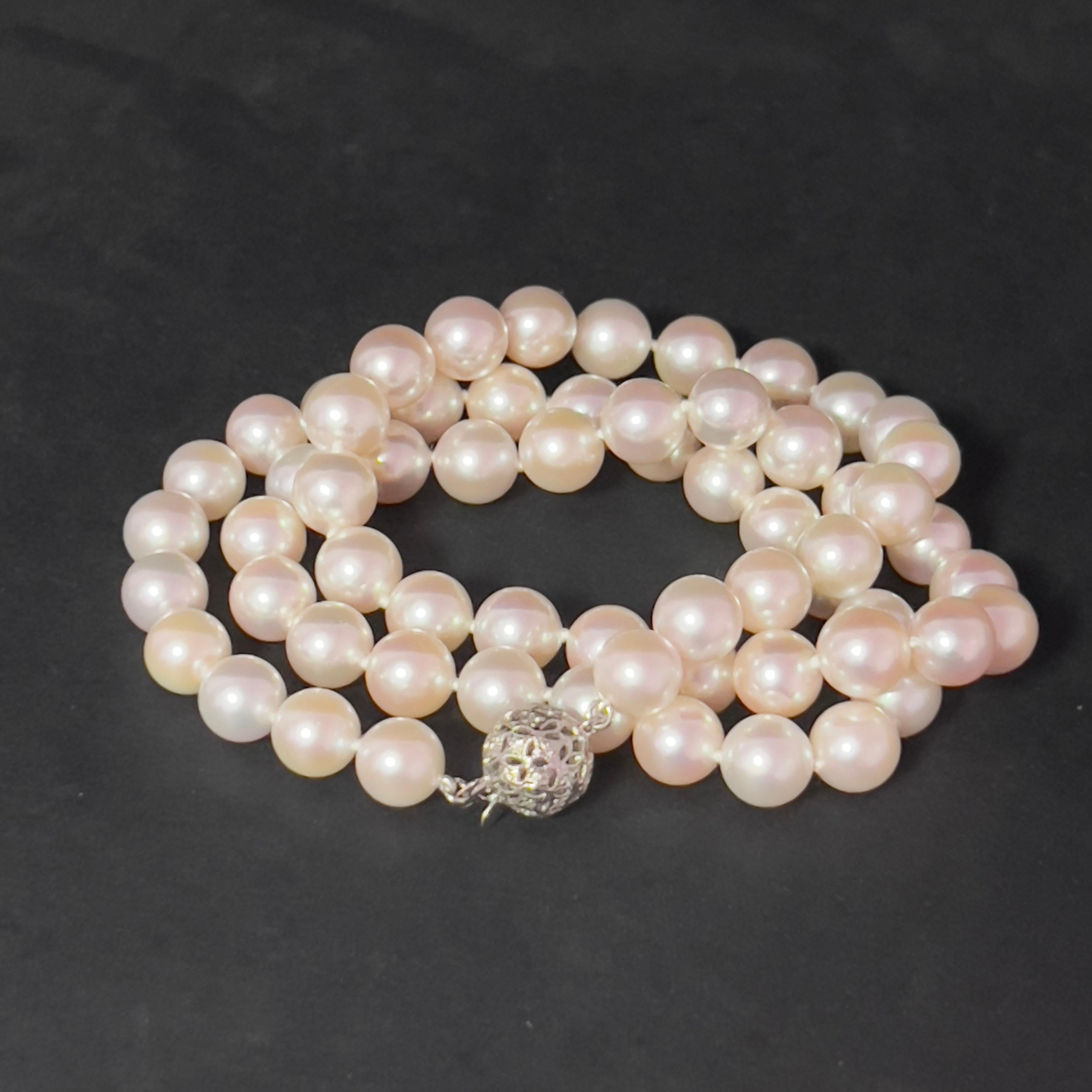 Akoya Pearl Diamond Necklace 22