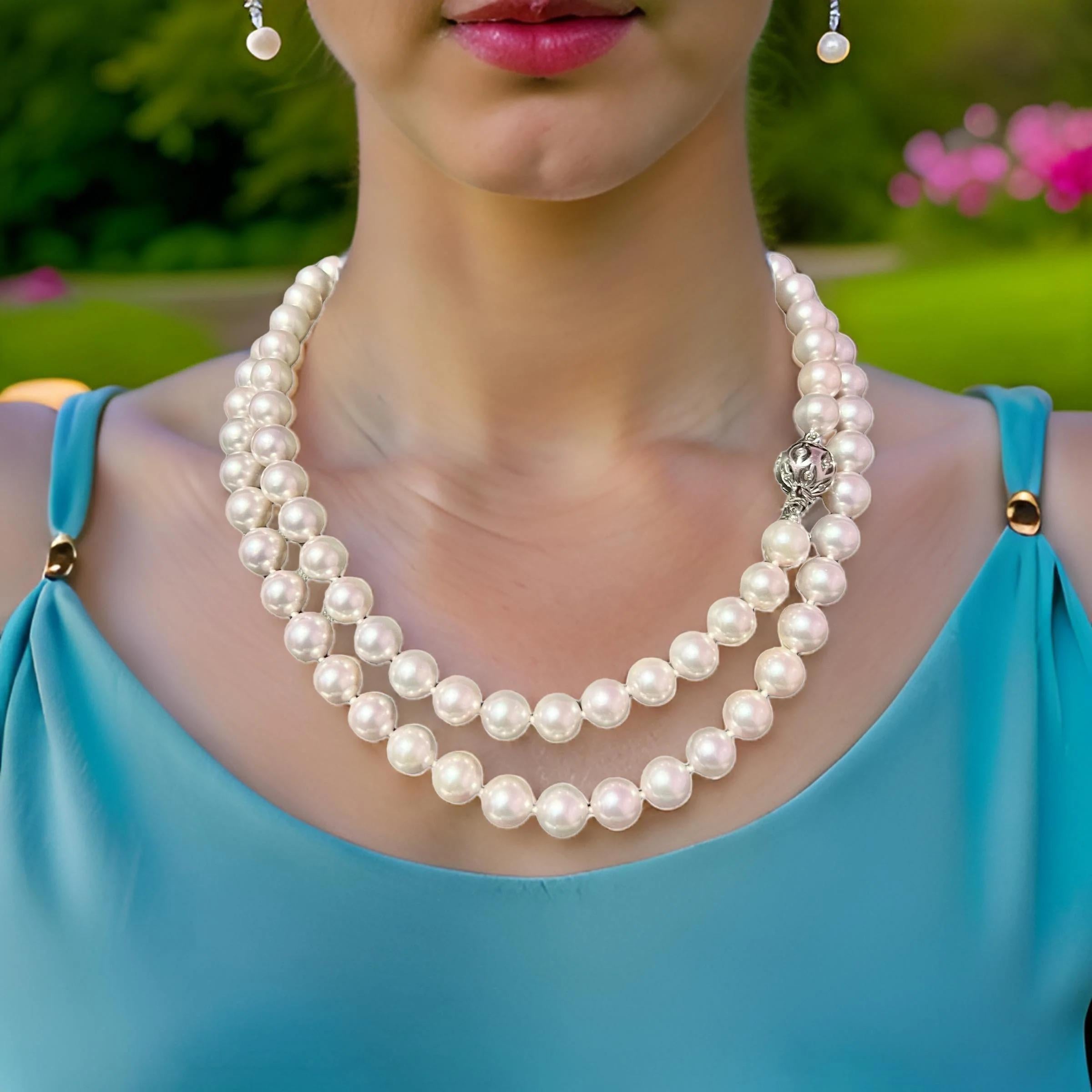 Akoya Pearl Diamond Necklace 30