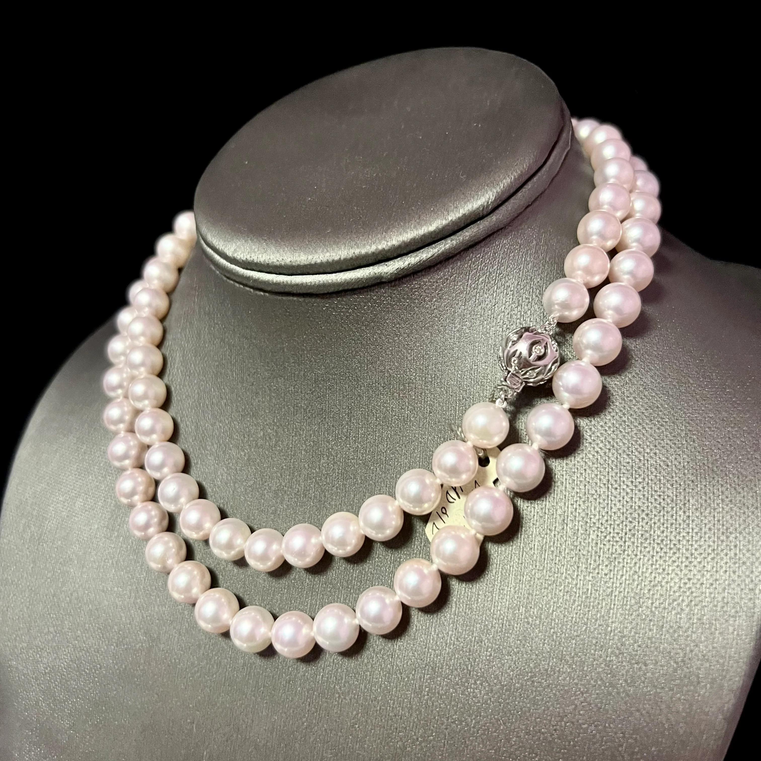 Akoya Pearl Diamond Necklace 30