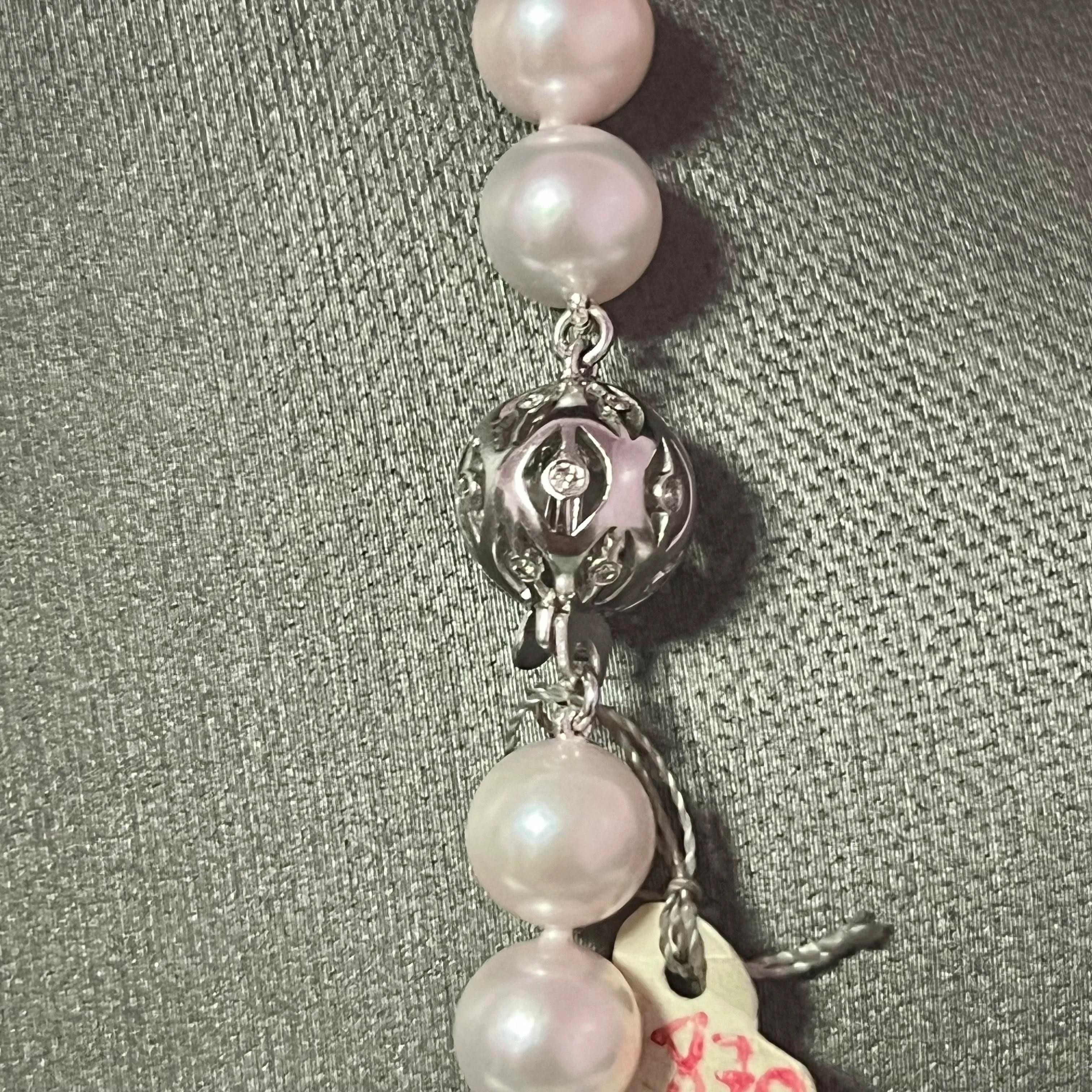 Akoya Pearl Diamond Necklace 30