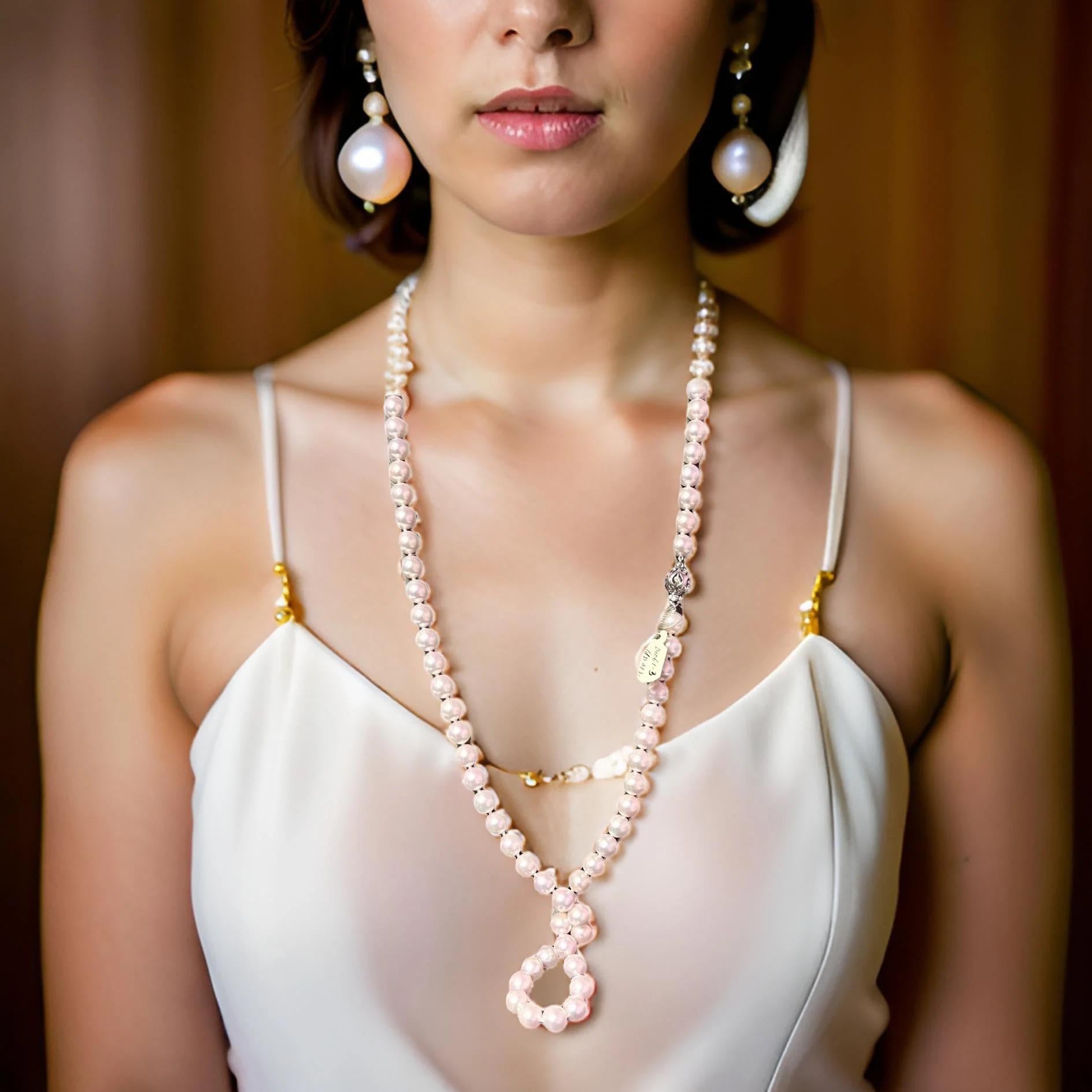 Akoya Pearl Diamond Necklace 30