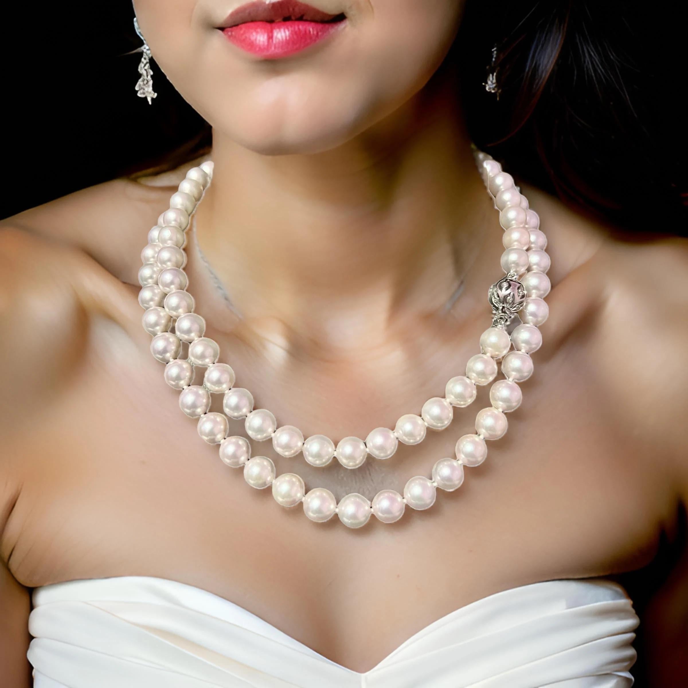 Akoya Pearl Diamond Necklace 30