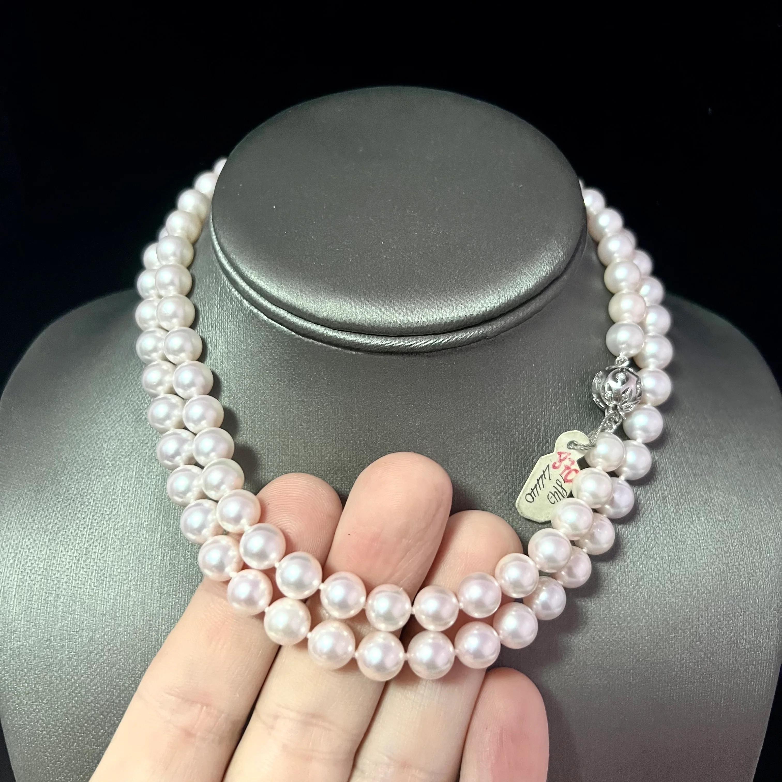 Akoya Pearl Diamond Necklace 30